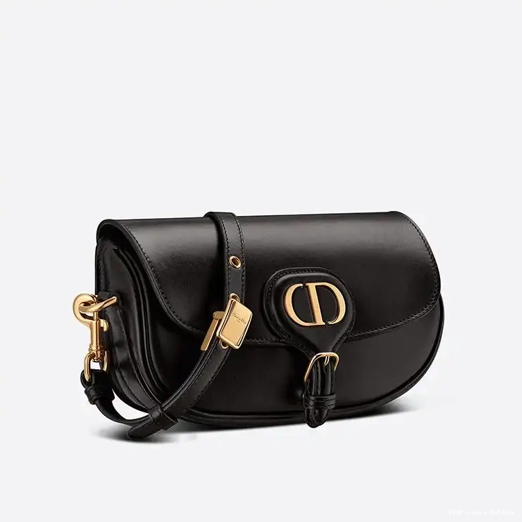 Cheap Box Bobby Dior Calfskin East-West Black Bag 0701 Luxury